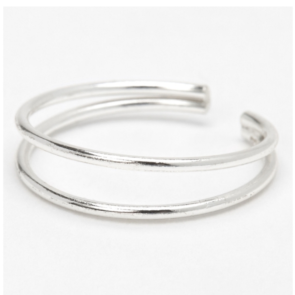 ICING Select sterling Silver Double Band Toe Ring